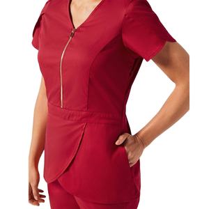 Uniformes suaves de enfermería personalizados para mujer, traje moderno de tulipán superior e inferior, uniformes médicos de poliéster, uniformes de enfermera, ropa de clínica Dental - Product Image 5