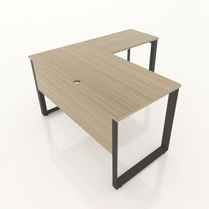 Pieds de bureau de direction 1400x700mm au design industriel de luxe, assemblage facile, structure triangulaire en acier pour immeuble de bureaux - Product Image 3