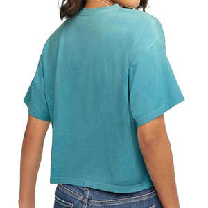 High Quality Fitness Gym <b>Crop</b> <b>Top</b> T Shirts Breathable Cotton Crewneck Customize T Shirts for Women - Product Image 3
