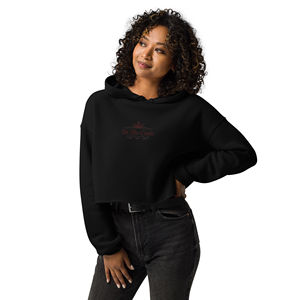 Sweat-shirt court d'hiver pour femme en soie tricotée légère avec impression en relief, fermeture éclair brodée et col doublé - Product Image 1