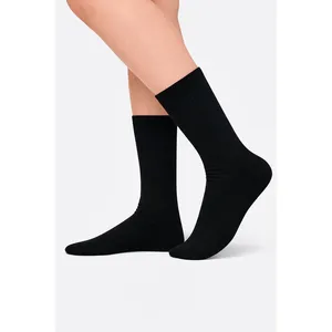 High Quality Plain <b>Black</b> Sports <b>Socks</b> Breathable and Anti-Bacterial Knitted with Digital Printing Summer Sporty Style - Product Image 2