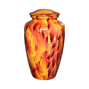 Grandes urnes funéraires classiques en métal, magnifiquement imprimées |   Stockage des cendres funéraires - Product Image 2