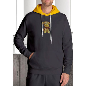 Vente en gros 100% sweat-shirt à capuche surdimensionné en molleton de coton pour hommes sweat-shirt Streetwear lourd de couleur unie - Product Image 1