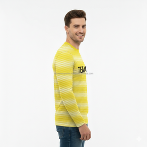 Camiseta Personalizada de Algodón 100%, 220G, Estilo Vintage, Cuello Redondo, Manga Larga, Estilo Urbano, para Hombre, Talla Grande - Product Image 5