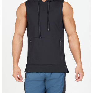 Gym Street Pull à capuche sans manches Veste à capuche pour homme Vêtements décontractés Sweats à capuche avec logo et design personnalisés - Product Image 1
