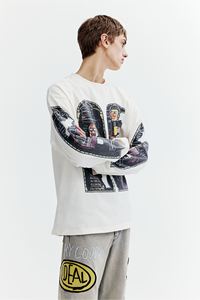 กางเกงยีนส์ทรงหลวมใส่สบายสำหรับผู้ชายกางเกงยีนส์สีเทาผ้าฝ้าย100% กางเกงปักลายแบบแข็ง - Product Image 5