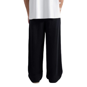 BEEJEES GROUP Wholesale Bulk Manufacturing 250gsm Cotton Casual Mid Waist Heavyweight Wide Leg <b>Drawstring</b> Dark Sweatpants Men - Product Image 3