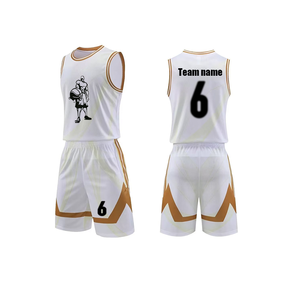 Maillot de basket-ball personnalisé pour hommes avec logo et numéro personnalisés, 100% polyester, vente en gros, uniforme de basket-ball uni - Product Image 6