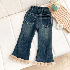Adolescente Niñas 2025 Niñas Niños Pantalones de mezclilla en precio razonable Diseño personalizado Logo Transpirable Niñas Mujeres Pantalones de mezclilla OEM - Product Image 6