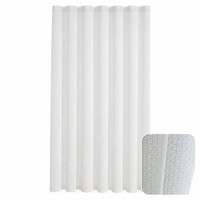 Voilage Jacquard Blanc Transparent Style Japonais pour Fenêtre, Rideau Occultant pour Balcon et Chambre à Coucher, Fixation par Crochets