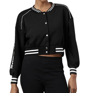 Chaqueta universitaria de lana para mujer, ropa informal acolchada de diseño personalizado, producto de clasificación superior, ropa informal a prueba de viento - Product Image 1