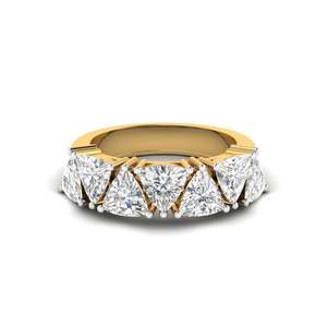 Anillo de compromiso con diamante talla trillón de 5.25 ct, color F, claridad VS, diamante cultivado en laboratorio en oro de 14K, para bodas, compromisos y fiestas. - Product Image 5