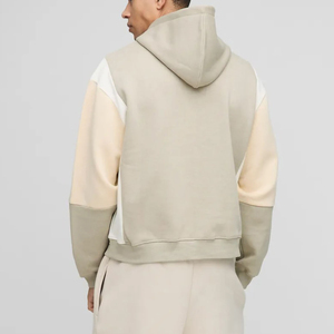 Nouveaux arrivages, vêtements de rue d'hiver, sweats à capuche surdimensionnés et lourds, blocs de couleur, hommes, logo brodé personnalisé, hip hop, imperméable - Product Image 5