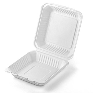 Biocean 9 \ "X 9 \" X 3 \ "Contenedor con bisagras Caña de azúcar compostable/Ba - Product Image 6