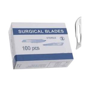 100 pièces lames de scalpel #10 pour poignée n ° 3 lames chirurgicales stériles en acier au carbone Instrument médical - Product Image 1