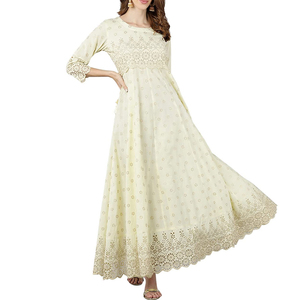 Hot Selling O Neck Solid Color Party Wear Dresses for Women Cheap Price Casual Women Dress Made in Pakistan - Product Image 1