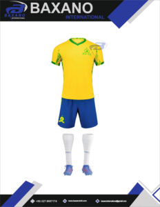 Conjunto de Camiseta y Pantalones Cortos de Fútbol Mamelodi Sundowns Estampados, Amarillo y Azul, Equipación Completa de Fútbol, Diseño Personalizado con Logotipo, 100% Poliéster de Secado Rápido - Product Image 5