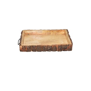 Plateau en bois forestier plateau de service tasse plateau à vaisselle bols présentoir servant hôtel serveurs plateaux par lametierartz - Product Image 1