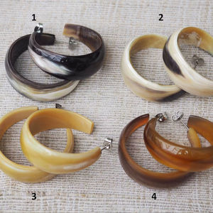 Boucles d'oreilles en corne de buffle pour filles, boucles d'oreilles pour femmes, bijoux en corne, corne naturelle pour femmes, haute qualité - Product Image 1