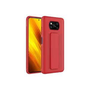 Coque en silicone Netzy Poco X3 11Pro avec béquille, protection antichoc pour Xiaomi Poco X3 Pro/NFC compatible Poco X4 Pro 5G - Rouge - Product Image 1