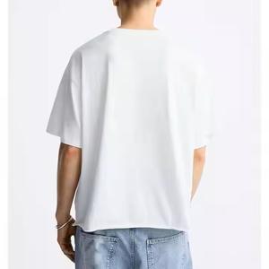 Vente en gros de t-shirts épais personnalisés DTG Print Tee shirt 100% coton Plus Size T-shirt homme 305 GSM T-shirts vierges surdimensionnés - Product Image 2