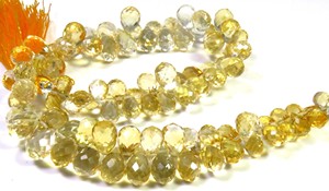 ลูกปัด Briolette ทรงหยดน้ำตา Citrine เกรดชั้นนำ9 "เกลียว7-10มม. พลอยซิทรินธรรมชาติสำหรับเครื่องประดับ - Product Image 6