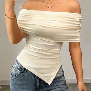 T-shirts personnalisés avec logo, vente en gros, haute qualité, grandes tailles pour hommes, coupe courte, 100% coton, t-shirts vierges sexy pour femmes - Product Image 1