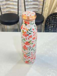 Manufacturer of 100% Pure Copper 1L Hammered Yoga <b>Bottle</b> Ayurveda Health Benefits Copper <b>Customised</b> <b>Water</b> <b>Bottles</b> - Product Image 6