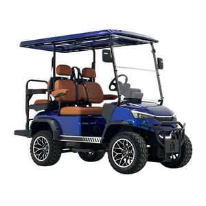 Compre un elegante y económico carrito de golf de lujo para 4 personas con motor ecológico, potente aceleración e iluminación LED para venta comercial. - Product Image 1