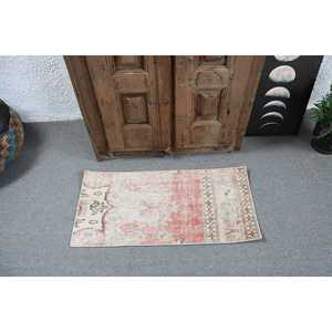 พรมวินเทจ, พรมตุรกีขนาดเล็ก 1.5x3 ฟุต, พรมลายสัตว์สีขาวแดง - Product Image 3