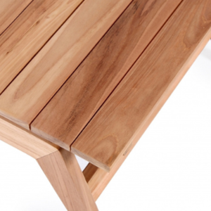 Table à manger d'extérieur en teck de qualité supérieure, bois massif durable pour patio et mobilier de jardin - Product Image 2