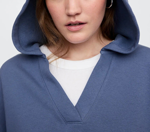 Nouveau à la mode femmes poids lourd 100% coton sweats à capuche pulls 3D broderie hiver couleur unie coupe ample personnalisé imprimé - Product Image 3