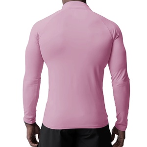 Camisetas Deportivas de Manga Larga para Baloncesto, Deportes al Aire Libre, Tejido Sólido, Media Cremallera, Poliéster, Camisetas Informales - Product Image 2