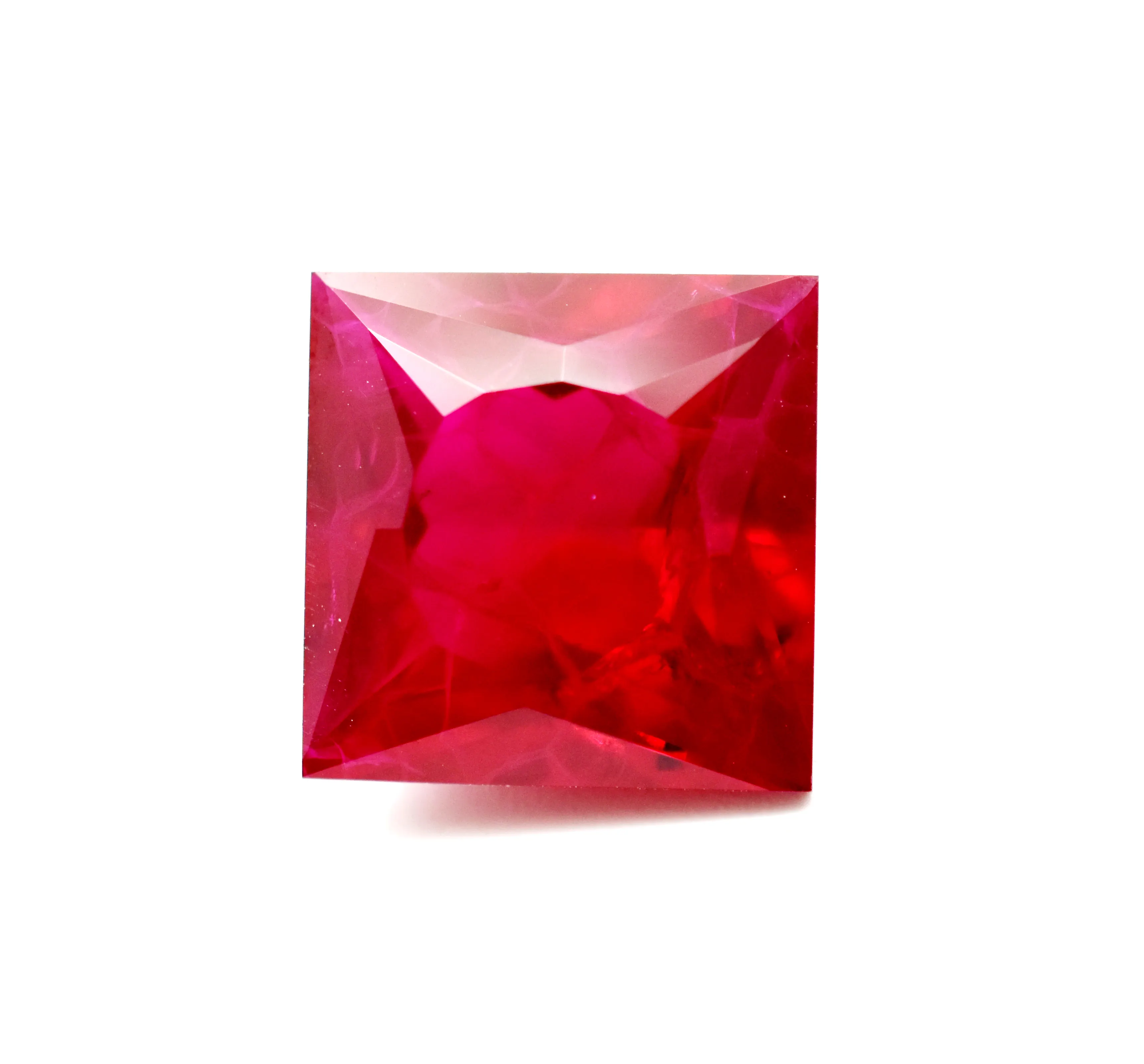 Phòng thí nghiệm phát triển Ruby bao gồm Opaque Vuông cắt lỏng Chứng Nhận Đá quý hiệu chuẩn Kích cỡ lỏng đá quý cho đồ trang sức makings