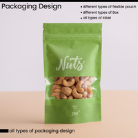 Services de conception graphique personnalisée pour emballages alimentaires, sachets en plastique PET de qualité alimentaire pour aliments pour bébés, sushis, chewing-gums