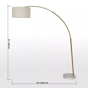 Moderna sala de estar de lujo decoración del hogar elegante forma de hongo lámpara de pie de tela blanca elegante soporte dorado LED para uso en el hogar y la Oficina - Product Image 2