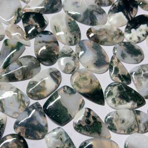 Agate mousse naturelle de qualité AAA, pierre précieuse verte, taille cabochon, certifiée par un tiers, pour la vente en gros de bijoux, pierres précieuses en vrac - Product Image 2