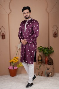 Collection de vêtements éthiques de présentation les plus vendus Pyjama kurta pour hommes pour les festivals ou les cérémonies disponible à bon prix - Product Image 6