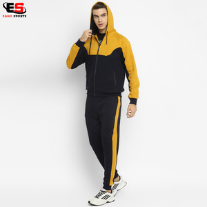 Custom Logo Men'<b>s</b> Winter Sports Track Jogger <b>Suit</b> Breathable Cotton Zipper Plus Size Sports Wear Set Reversible with Custom Logo - Product Image 4