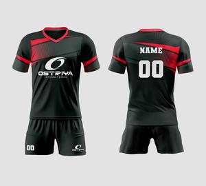 Maillot de football personnalisé à manches courtes imprimé par transfert thermique, tendance 2026, séchage rapide, respirant, unisexe - Product Image 1