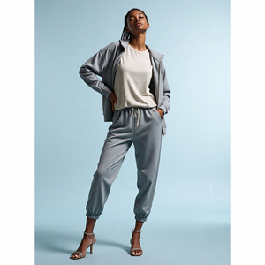 <b>Women</b> T Shirts Tracksuit 100% Cotton <b>Trouser</b> Sets Ladies Sportswear <b>Lightweight</b> Tee Shirts Track Suit Girls - Product Image 4