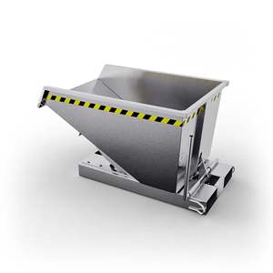 Secchio ribaltabile senza ruote SBSR400 con capacità 400 lt-zincato - Product Image 1