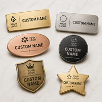 Épingles d'insigne de sécurité pour étiquette de marque vierge plaquée or argent en métal personnalisé pour hôtel en gros