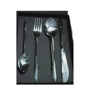 Juego de Cubiertos de cuchara y tenedor de acero inoxidable con espejo brillante de alta calidad, cubiertos de lujo reutilizables para restaurante y Hotel - Product Image 2
