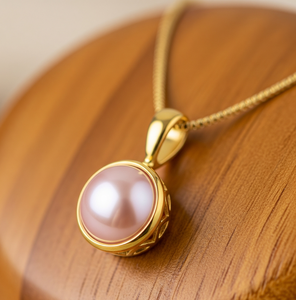 Minimalist 925 Sterling Silver Dainty Chain Natural Pink <b>Pearl</b> Round Shape <b>Pendant</b> Healing Crystal Fashion <b>Pendants</b> Gift - Product Image 4