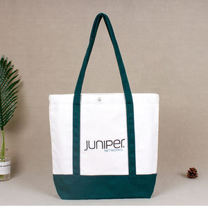 Custom Printed Fashion Striped Canvas <b>Tote</b> <b>Bag</b> <b>with</b> Lace-Up Closure <b>Pocket</b> for Women - Product Image 3