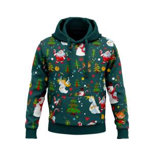 Sudaderas con Capucha Verde Oscuro, Personalizadas con Relieve, de Alta Calidad, 100% Algodón, Talla Grande para Hombre, Sudadera con Capucha con Relieve 3D - Product Image 1