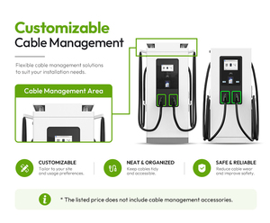 EVEGO Großhandel Luftgekühlte Doppel-Ladestation IP55 DC EV-Ladestation 10,1 Zoll Touchscreen CCS1 Kommerzielle 120kW Autoladestation - Product Image 6