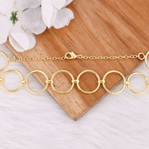 Collar de Latón Simple y Sencillo, Hecho a Mano, Chapado en Oro, Joyería para Mujer, Collar para Boda o Aniversario - Product Image 2