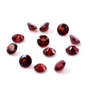Granat naturel de haute qualité (Quartz) – Pierres rondes calibrées de 4 mm, pierres précieuses rouges en forme de poire, accessoire de bijouterie avec certificat IGI - Product Image 1
